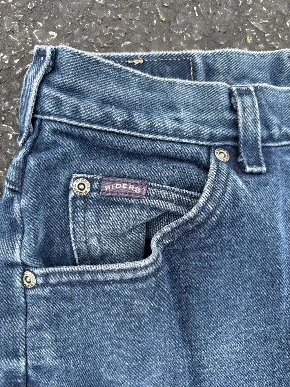 Vintage Riders by Lee Women's High Waisted Tapered Leg Denim Mom Jeans 32x29
